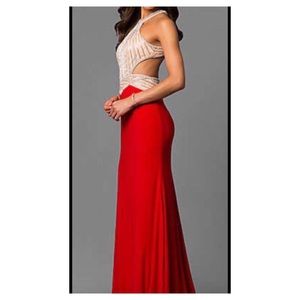 Long Red Gown